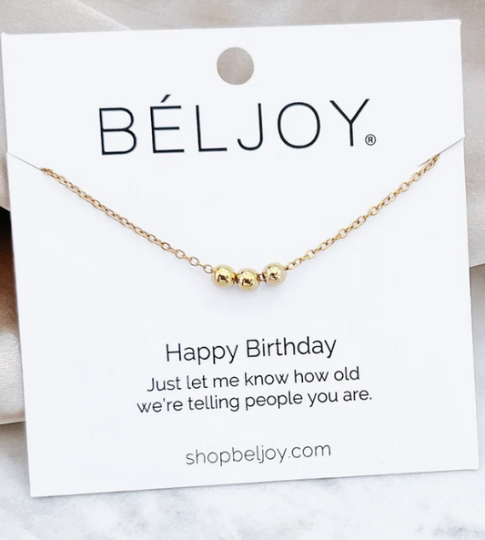 How Old Birthday Necklace