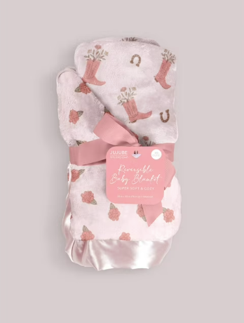 Bloomin' Boot Reversible Baby Blanket