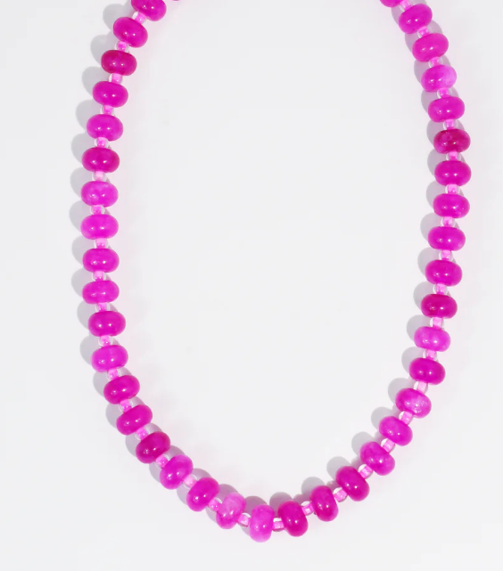 Fuchsia Bead Necklace