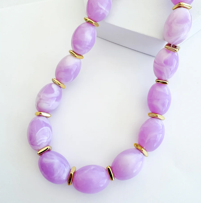 Jelly Lavendar Necklace