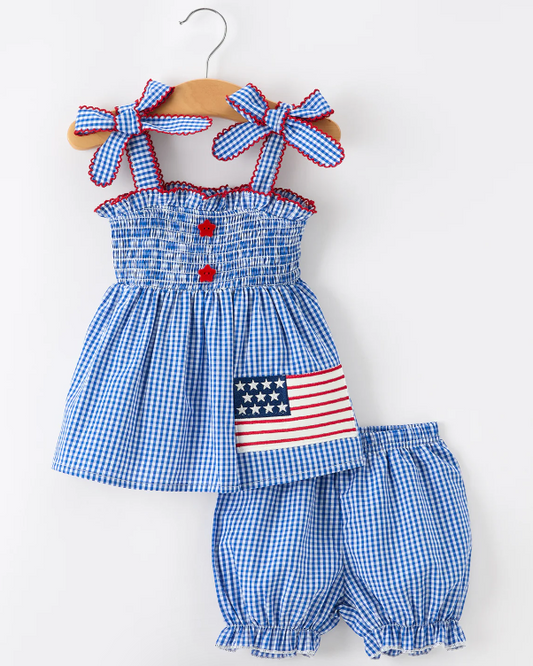 Blue Gingham Set